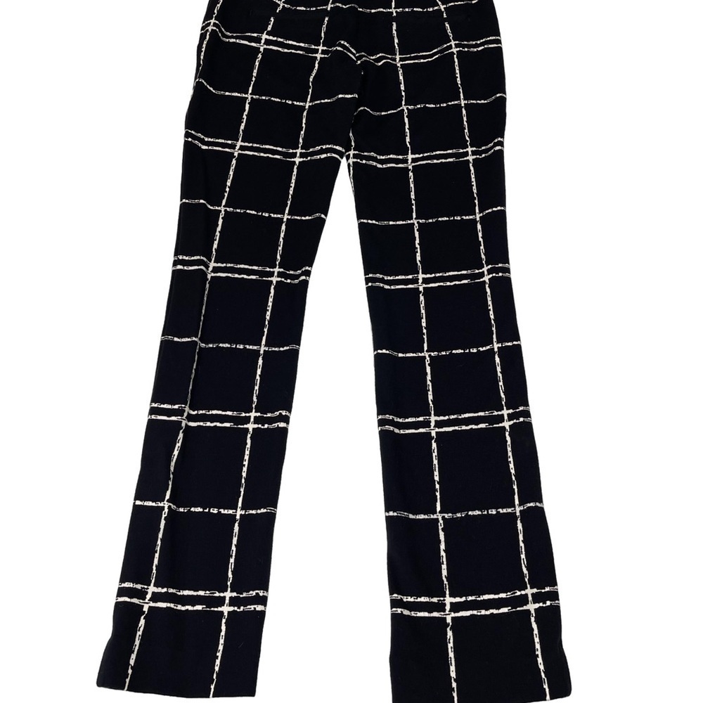 Express Columnist Classic Black Checkered  Plaid Mid Rise Crop Pants Size 00 - Picture 4 of 10